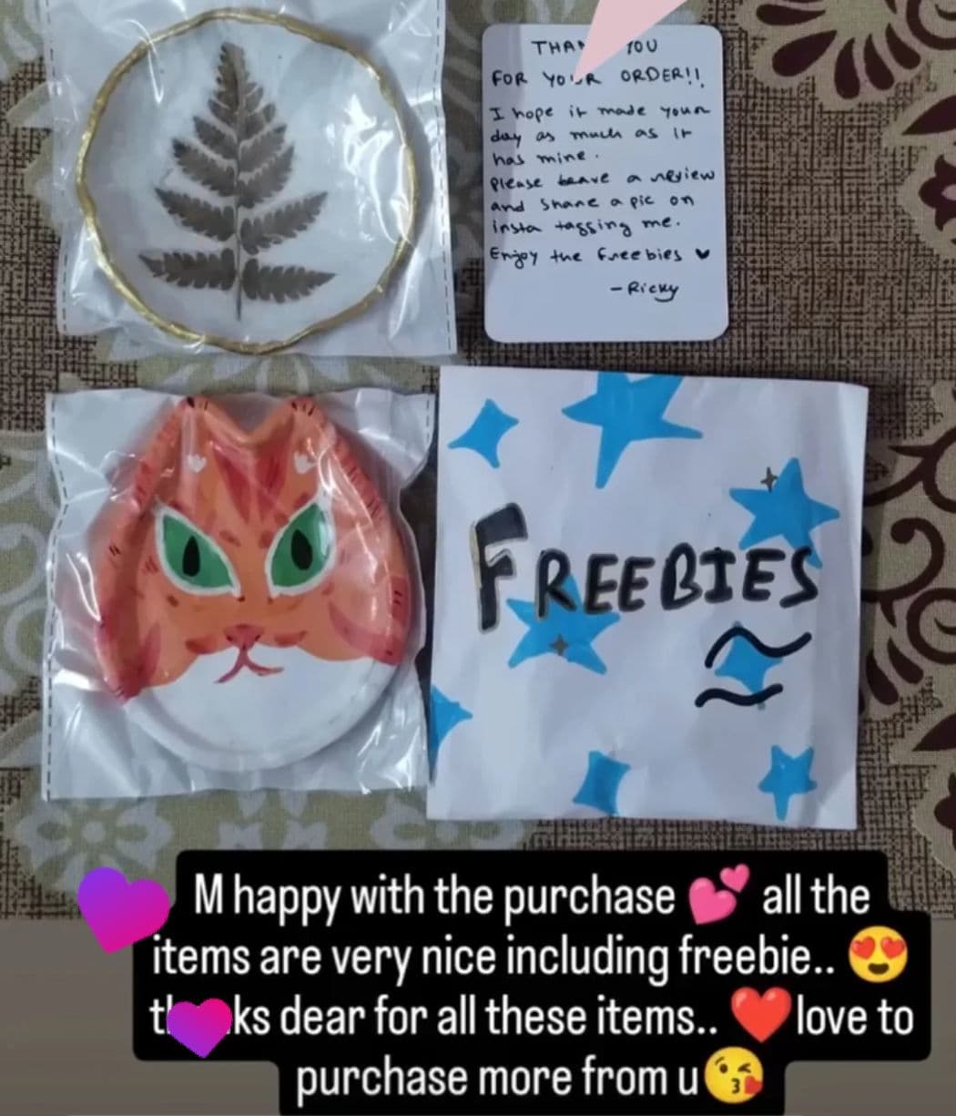 Story: happy with the purchase, all the items are very nice including the freebie