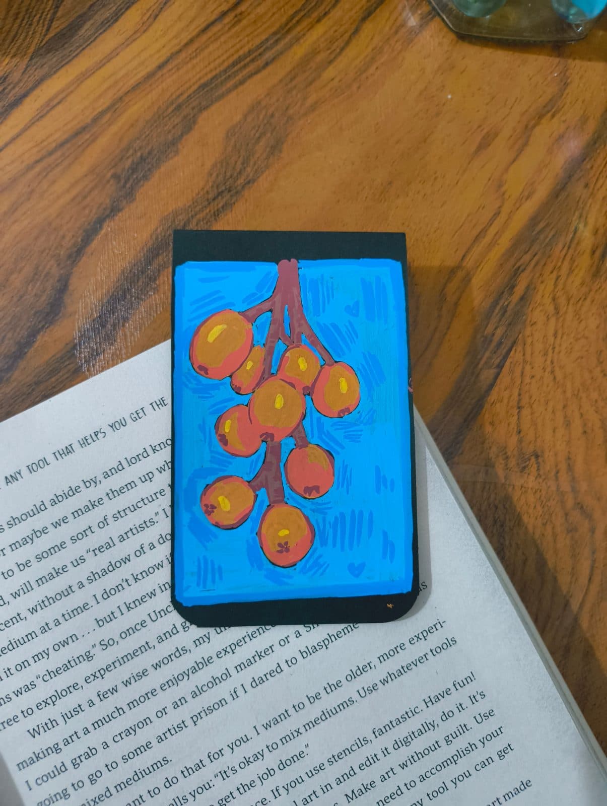 Orange magnetic bookmark